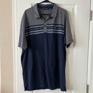 Travis Mathew Charcoal and Navy Polo Shirt